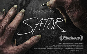 Official poster of an English horror film `Sator` by Jordan Graham